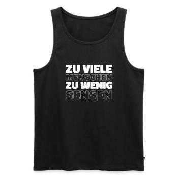 Schwarzer Humor - Männer Premium Bio Tank Top - Schwarz - Vorne - Michal (187cm)