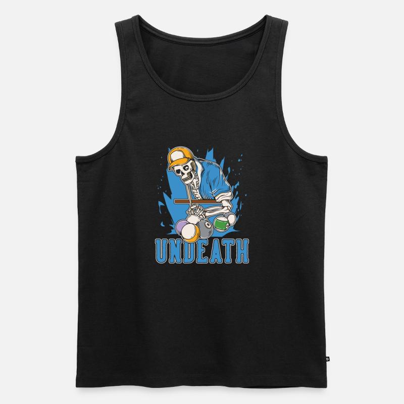Billard Undeath - Männer Premium Bio Tank Top - Schwarz