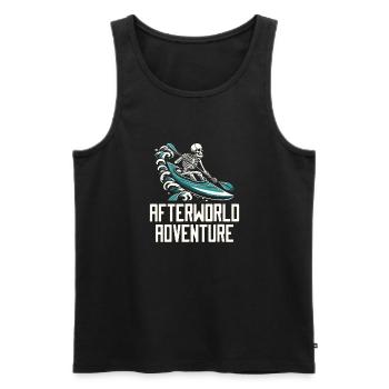 Kayaker Skeleton Afterworld Adventure - Men's Premium Organic Tank Top - black - Front - Michal (187cm)