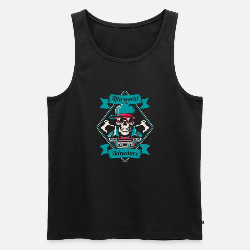 Breakdance Breakdancer Breakdancing Schädel - Männer Premium Bio Tank Top - Schwarz
