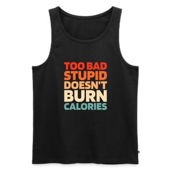 Schwarzer Humor Funny Quote Saying - Männer Premium Bio Tank Top - Schwarz - Vorne - Michal (187cm)