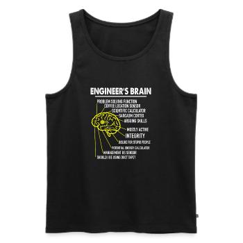 Future engineer's brain engineering student - Men's Premium Organic Tank Top - black - Front - Michal (187cm)