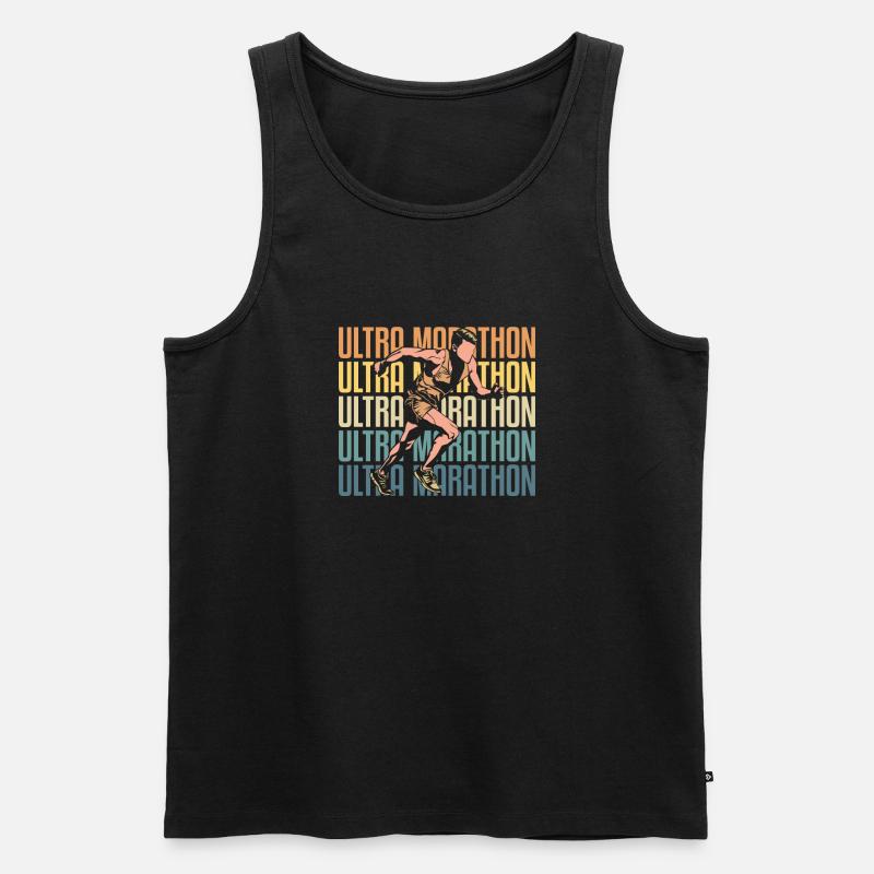 Ultramarathon - Männer Premium Bio Tank Top - Schwarz