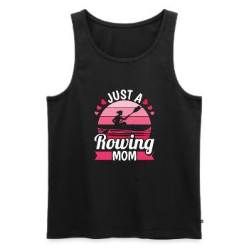 Rudern Ruderer Mutter Just A Rowing Mom - Männer Premium Bio Tank Top - Schwarz - Vorne - AI Model Male 178 light (178cm)