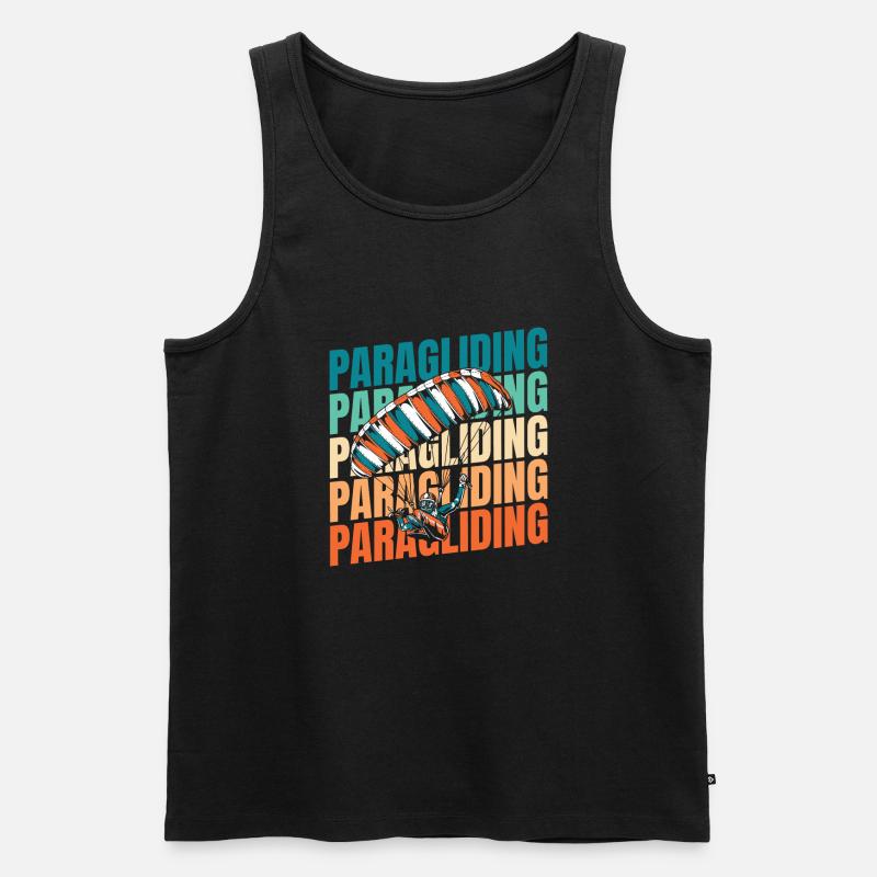 Paragleiter Paragleiten - Männer Premium Bio Tank Top - Schwarz