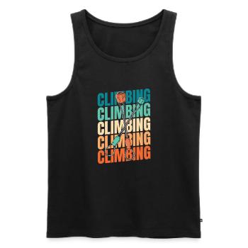 Klettern Kletterer - Männer Premium Bio Tank Top - Schwarz - Vorne - AI Model Male 178 light (178cm)