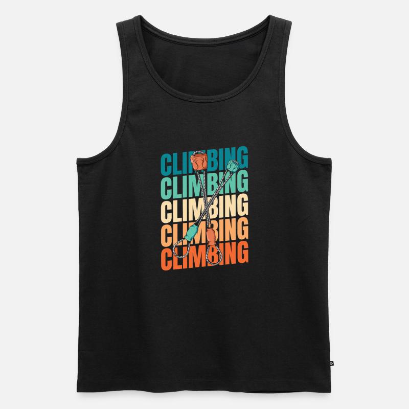 Klettern Kletterer - Männer Premium Bio Tank Top - Schwarz