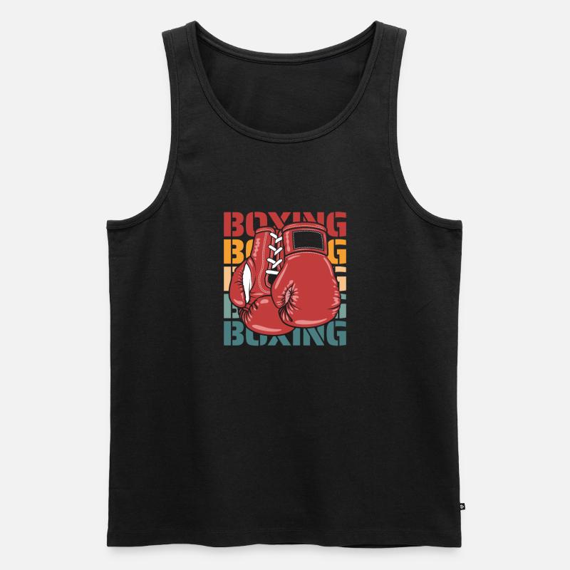 Boxen Boxer - Männer Premium Bio Tank Top - Schwarz