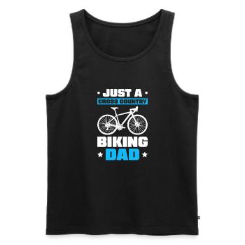 Cross Country Mountain Bike Mtb Dad - Men's Premium Organic Tank Top - black - Front - Michal (187cm)