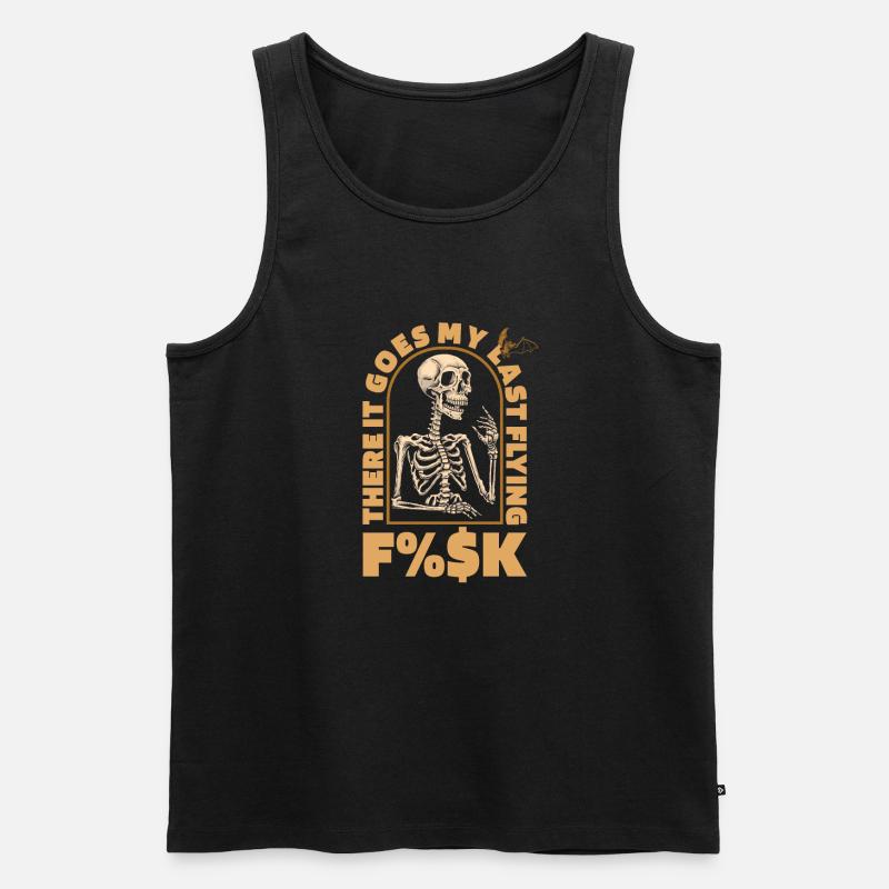 Schwarzer Humor Skelett - Männer Premium Bio Tank Top - Schwarz