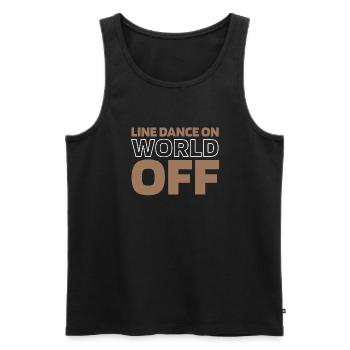 Danse en ligne Danse en ligne sur World Off - Débardeur bio Premium Homme - noir - Devant - Michal (187cm)