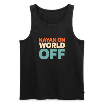Kajaker Kayak On World Off - Männer Premium Bio Tank Top - Schwarz - Vorne - Michal (187cm)