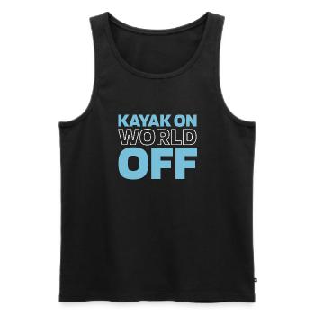 Kayaker Kayak On World Off - Men's Premium Organic Tank Top - black - Front - Michal (187cm)