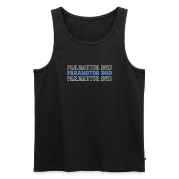 Paramotor Gleitschirmfliegen - Männer Premium Bio Tank Top - Schwarz - Vorne - AI Model Male 178 light (178cm)