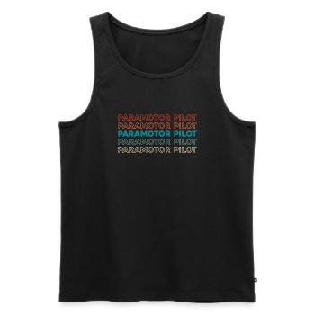 Paramotor paragliding - Men's Premium Organic Tank Top - black - Front - Michal (187cm)
