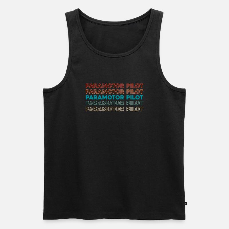 Paramotor Gleitschirmfliegen - Männer Premium Bio Tank Top - Schwarz