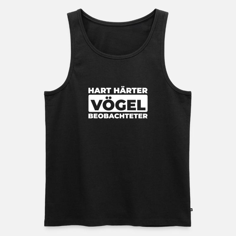 Vogelbeobachter - Männer Premium Bio Tank Top - Schwarz