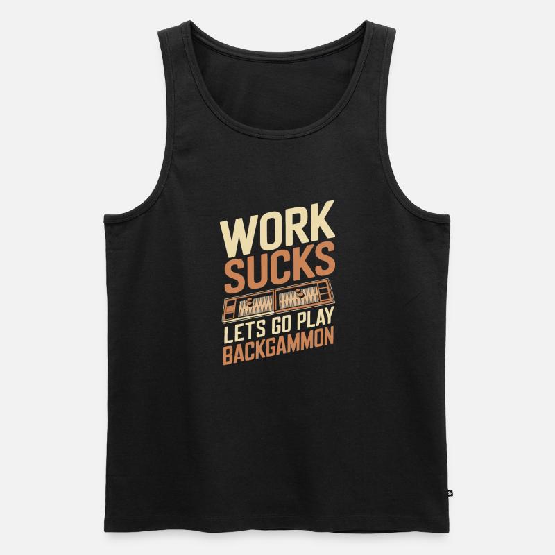 Backgammon - Männer Premium Bio Tank Top - Schwarz