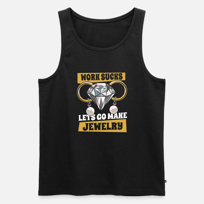Schmuck Herstellung - Männer Premium Bio Tank Top - Schwarz