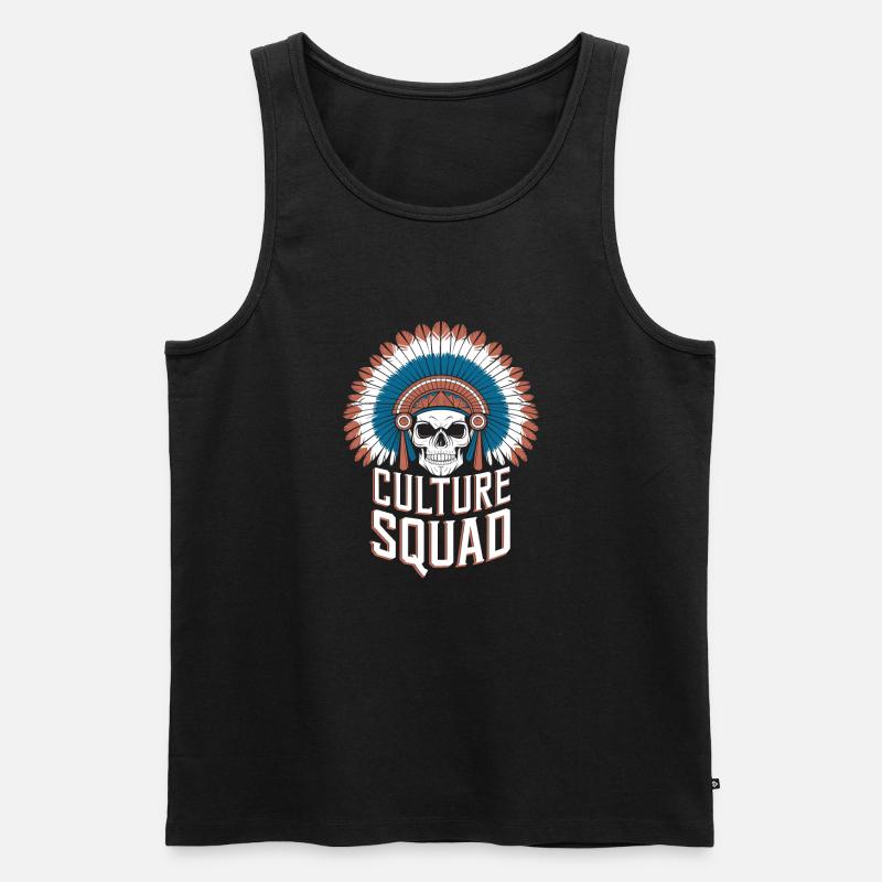 Anthropologe Kader - Männer Premium Bio Tank Top - Schwarz