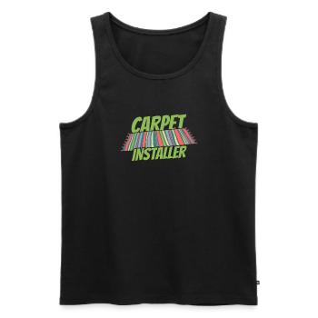 Carpet Installer Kader - Men's Premium Organic Tank Top - black - Front - Michal (187cm)