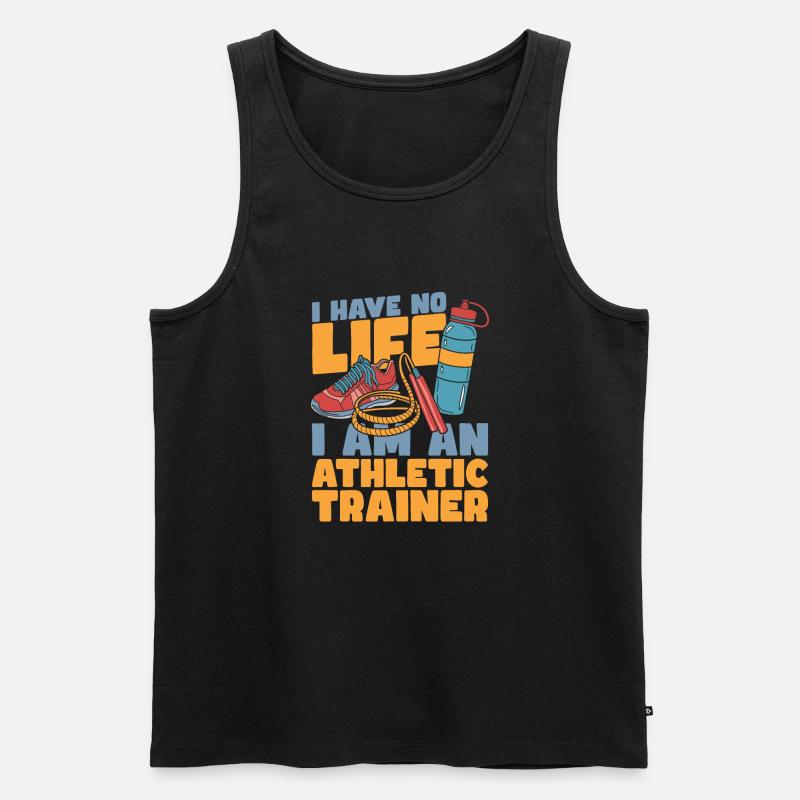 Trainer - Männer Premium Bio Tank Top - Schwarz