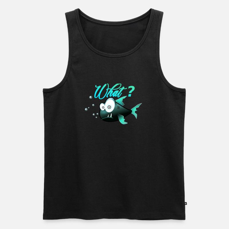 What? - Männer Premium Bio Tank Top - Schwarz