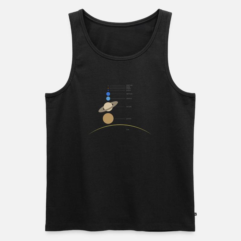 Solar system - Männer Premium Bio Tank Top - Schwarz