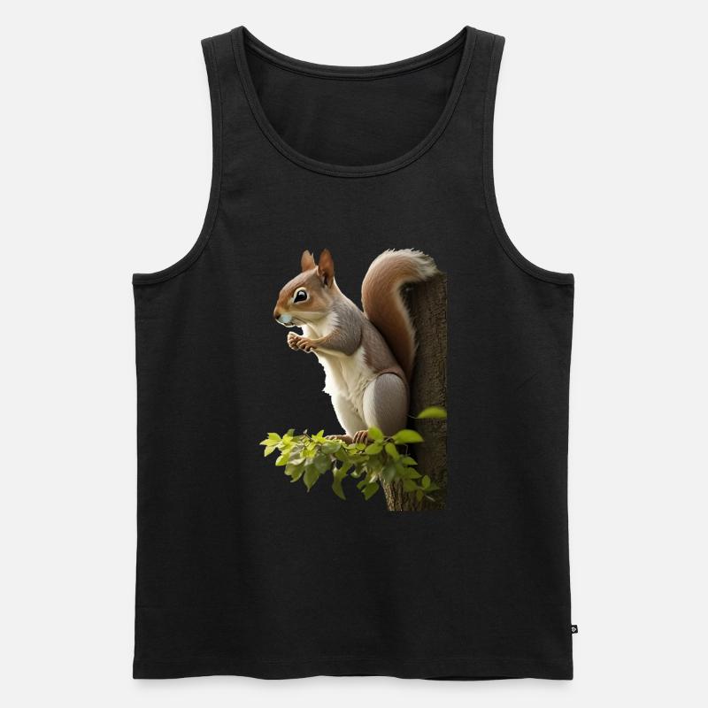 Eichhörnchen - Männer Premium Bio Tank Top - Schwarz