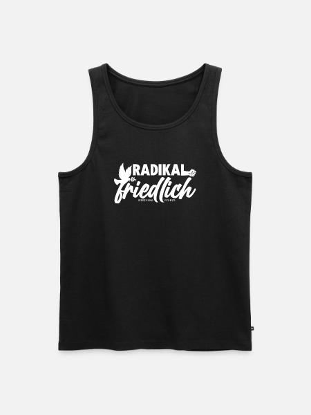 Radikal friedlich - Männer Premium Bio Tank Top - Schwarz