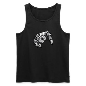 Springspinne - Männer Premium Bio Tank Top - Schwarz - Vorne - AI Model Male 178 light (178cm)