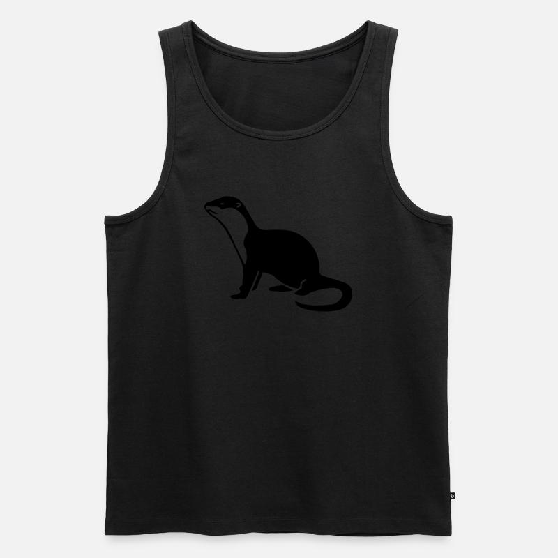 Otter Otter FischotterFrettchen - Männer Premium Bio Tank Top - Schwarz
