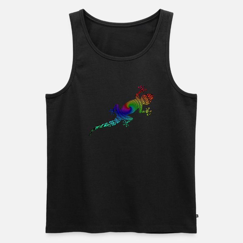 Gecko - Männer Premium Bio Tank Top - Schwarz