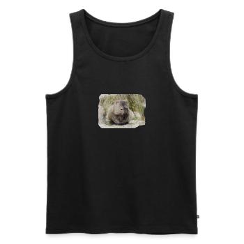 WOMBAT - Australia - Men's Premium Organic Tank Top - black - Front - AI Model Male 178 light (178cm)
