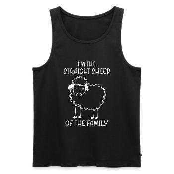 Im The Straight Sheep Of The Family - Men's Premium Organic Tank Top - black - Front - AI Model Male 178 light (178cm)