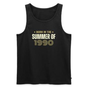 Vintage 1990er Vintage 1990er Jahre Geburtstagsgeschenk - Männer Premium Bio Tank Top - Schwarz - Vorne - Michal (187cm)
