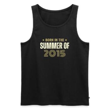 Vintage 2015 Vintage Birthday Gift 2015 - Men's Premium Organic Tank Top - black - Front - Michal (187cm)
