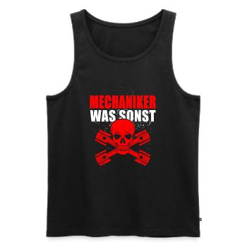 Mechaniker was sonst - Männer Premium Bio Tank Top - Schwarz - Vorne - Michal (187cm)