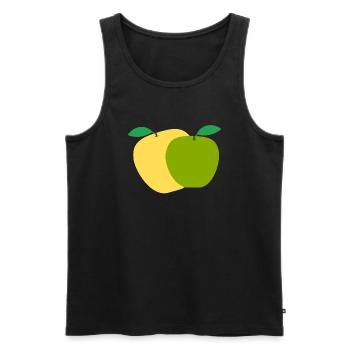 apples - Men's Premium Organic Tank Top - black - Front - AI Model Male 178 light (178cm)