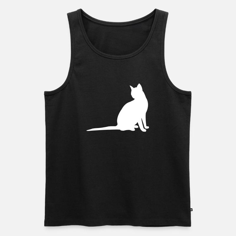 Katze - Männer Premium Bio Tank Top - Schwarz