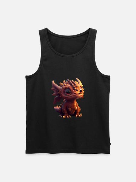 Little Sweet Dragon 3 - Men's Premium Organic Tank Top - black