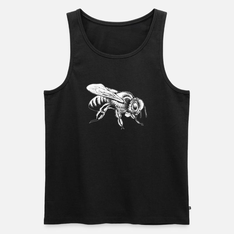 Biene - Männer Premium Bio Tank Top - Schwarz