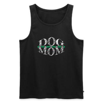dog - dog mom - Männer Premium Bio Tank Top - Schwarz - Vorne - AI Model Male 178 light (178cm)