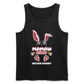 Mamaw Indian Grandmother Grandma India Memaw - Men's Premium Organic Tank Top - black - Front - AI Model Male 178 light (178cm)