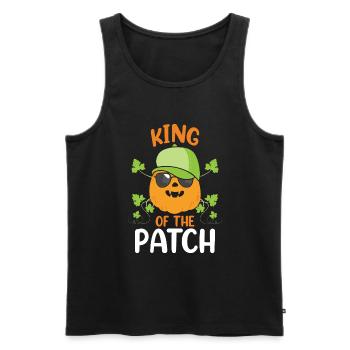 Halloween Roi du Patch - Débardeur bio Premium Homme - noir - Devant - AI Model Male 178 light (178cm)