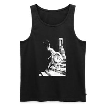 THE SPIRAL STAIRCASES - Men's Premium Organic Tank Top - black - Front - AI Model Male 178 light (178cm)