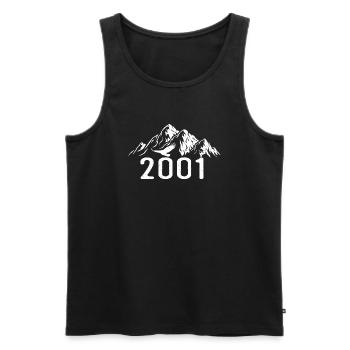 Anniversaire vintage 2001 - idée cadeau rétro 2001 - Débardeur bio Premium Homme - noir - Devant - Michal (187cm)