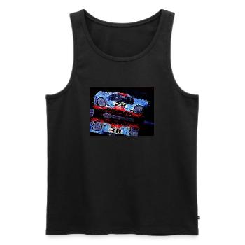Motor racing - Men's Premium Organic Tank Top - black - Front - AI Model Male 178 light (178cm)