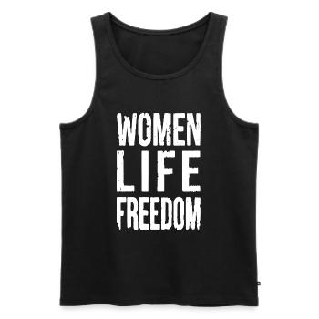 Women life freedom iran - Débardeur bio Premium Homme - noir - Devant - Michal (187cm)