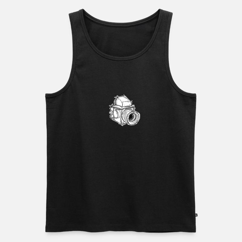 cam 3 - Männer Premium Bio Tank Top - Schwarz